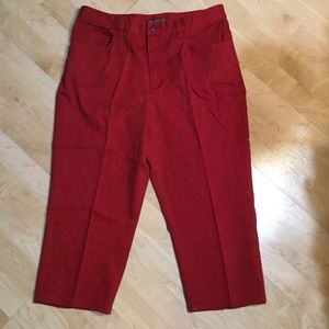 100% Cotton Ralph Lauren Red Cropped Jeans